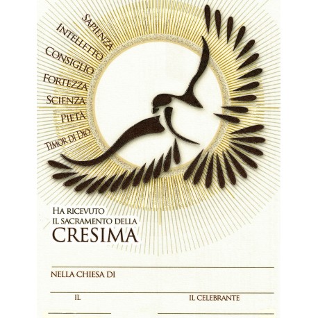 Pergamena CRESIMA promozione 100pz €.74